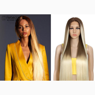 28” Straight Bonestraight Lookalike +Free Wig Stand and Cap