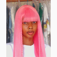 Pink Fringe Wig