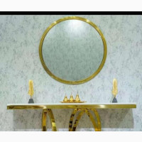 Gold Console Stand With Mirror