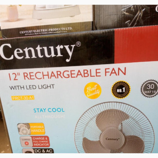 Century 12 Inches Rechargeable Table Fan With Led