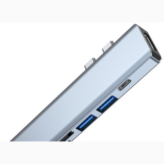 7-in-1 Aluminum Dual USB Type - C Hub Adapter - BYL2101
