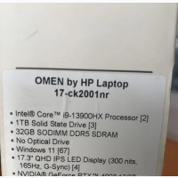 New Laptop HP Omen 17 32GB Intel Core I9 SSD 1T