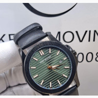 Keep Moving Leather Wrist Watch