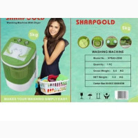 Sharp Gold Mini Washing Machine With Dryer 5kg