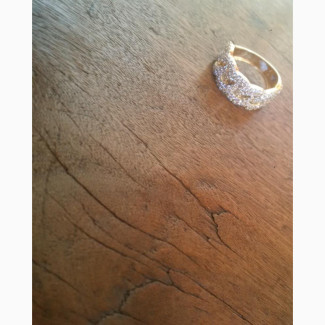 Italy 750 Tested 18karat Gold Cuban Ice Ring