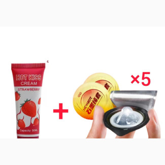Sexual Strawberry Lubricant + 5 Condoms
