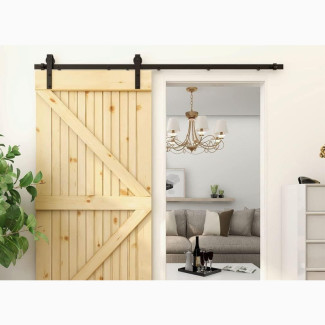 Sliding Barn Door Hardware Kit, 2meters 6.6FT, Smooth Silent