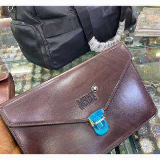 Mont Blanc Men#039;s Genuine Leather Armpit Purse