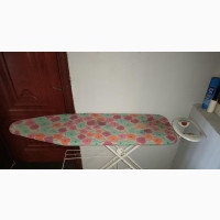 Ironing Board With Cloth Hanger, Iron Stand and Plug Socket