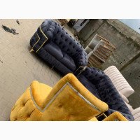 Quality Complete Set of 7 Seaters Upholstery Padded Chairs