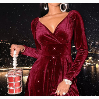 Burgundy Dinner Dress