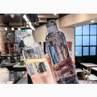 New Transparent Water Bottle with Time Scale - Brand New