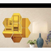 Acrylic Hexagon Mirror Sticker