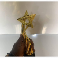 Gold Trophy Award Plaque G654