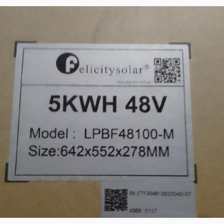 Felicity 5kw Lipton Battery