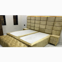 Standard 6 by 6 Bedframe With Ottoman and 2 Bedside Tables