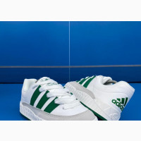 Adidas X Human Made Adimatic Sneakers in White/Green