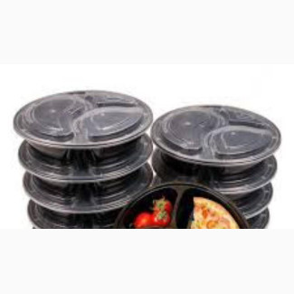 Disposable Takeaway Plates With Cover -200pcs
-3 Compartment