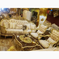 Luxury 8 Seater Living Room Fabric Made Royal Sofa Chair