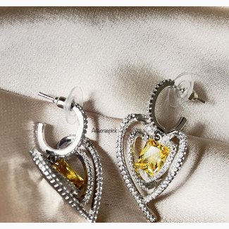 Zirconia Silver Earrings