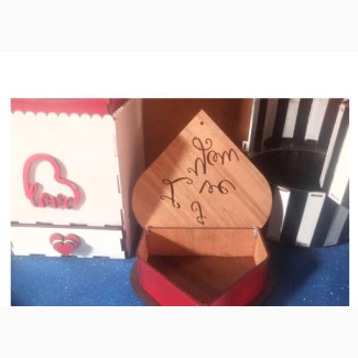 Wooden Heart Gift Box