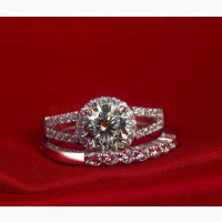 Brand New AAA Zircon Micro Paved Silver Wedding Engagement Ring