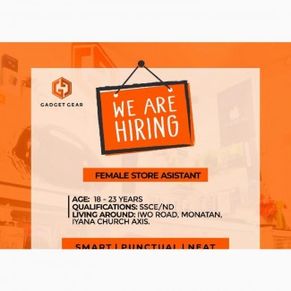 Female Store Assistant Needed