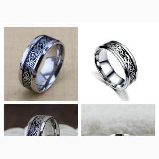 Vintage Silver Stainless Ring for Men
