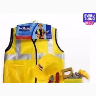 Kids Construction Worker Career Costume for School