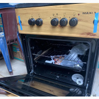 Maxi Standard Gas Cooker-Maxi 60/60 3+1 Wood Colour