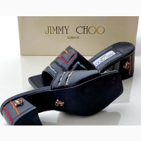 Blocked Heels Slippers