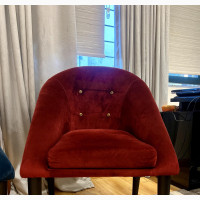 Wine Velvet One Seater