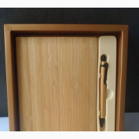 Wooden Bamboo Notebook and Pen Gift Set MOQ : 50pcs