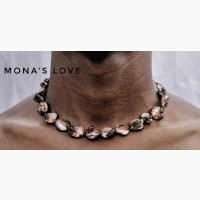 A Coffee Brown Beaded Choker Necklace
