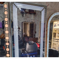 Executive Barbers Mirror With LED Lights and Television