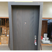 Black Anti-Rust Steel Door - 6 Frame - Brand New