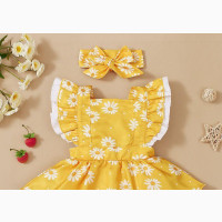 Baby Girls Daisy Floral Sleeveless Bodysuit Dress 513659375