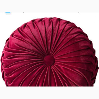 Elegant Wine Colour Round Throw Pillow - Brand New