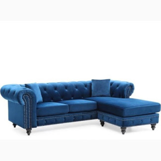 Lshape Sofas Chair Blue Color