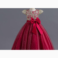 Red Princess Unique Fron Bow Ball Gown