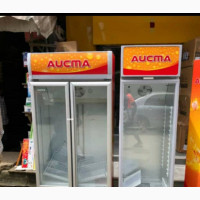 Original Double Door Aucma Show Case Refrigerator