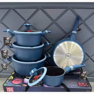 9pcs UCC Life Granite Coating Kitchen Cookware