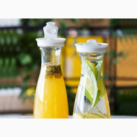 Acrylic Carafe with Flip Tab Lid - Perfect for Juice and Water