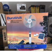 Duravolt 16” Solar/Electric Rechargeble Fan