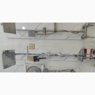 Chrome Square Standing Shower Set