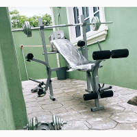 Strong Weightlifting Bench With 50kg Dumbbell Set