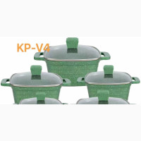 Professional JIO Marble Square Die-Cast 5 Pieces Pot