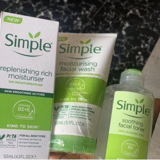 SIMPLE Facial Wash, Moisturizer and Toner