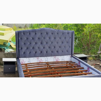 Gray Velvet Bedframe 6x6, 4.5x6 - Affordable Stylish