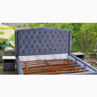 Gray Velvet Bedframe 6x6, 4.5x6 - Affordable Stylish